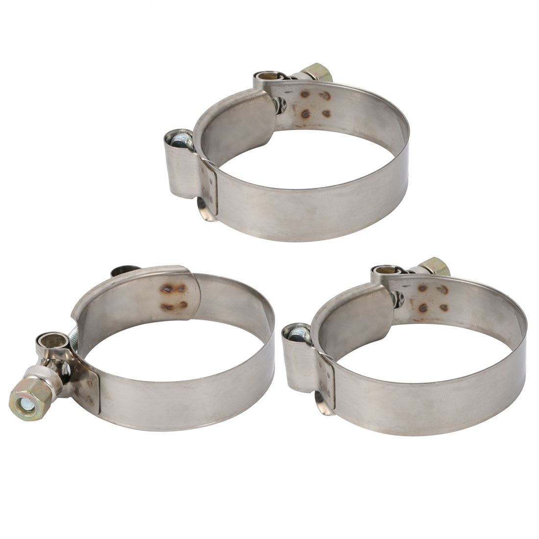 Harfington 3 Pcs 56mm-64mm Stainless Steel T-Bolt Hose Clamp for Fuel Pump Filter Plumbing