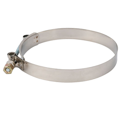 Harfington 122mm-130mm Stainless Steel T-Bolt Hose Clamp Clip for Fuel Pump Filter Plumbing