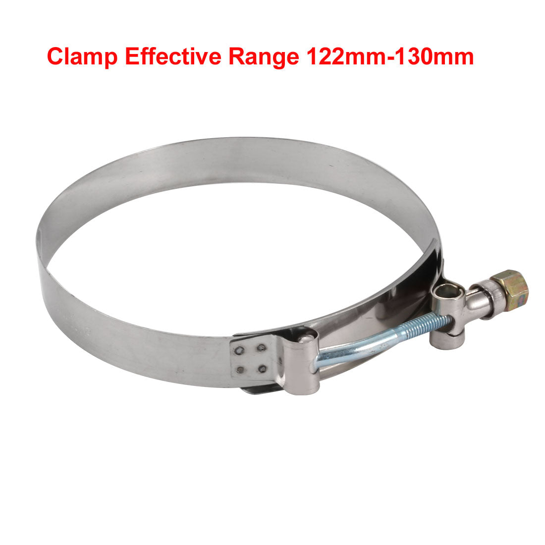 Harfington 3PCS 122mm-130mm Stainless Steel T-Bolt Hose Clamp for Fuel Pump Filter Plumbing