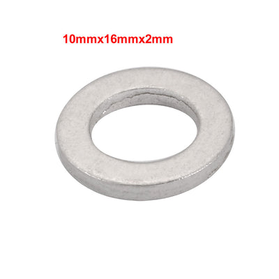 Harfington 150Pcs 10mmx16mmx2mm Aluminum Motorcycle Hardware Drain Plug Washer