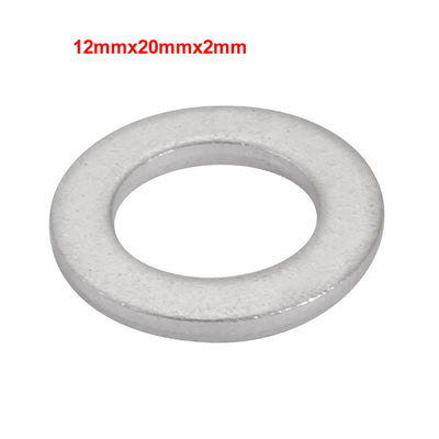 Harfington 150Pcs 12mmx20mmx2mm Aluminum Motorcycle Hardware Drain Plug Washer