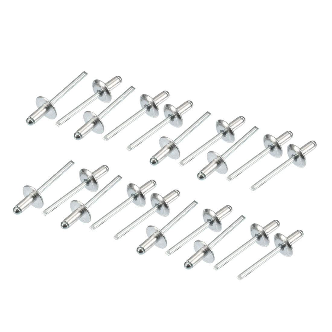 Harfington 20 Pcs 5mm x 10mm x 14mm Aluminum Open End Large Flange Blind Rivets