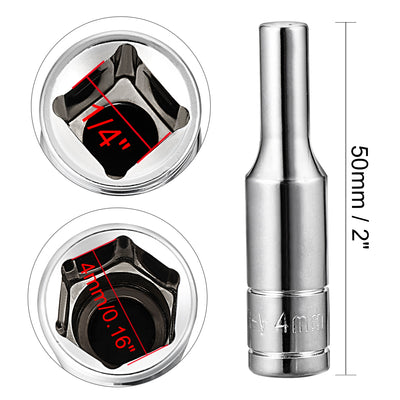 Harfington Square Drive 6-Point Deep Socket, Metric Cr-V Steel