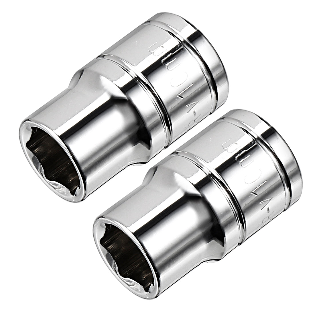 Harfington 2Pcs 3/8-inch Drive 10mm Cr-V 6-Point Shallow Socket