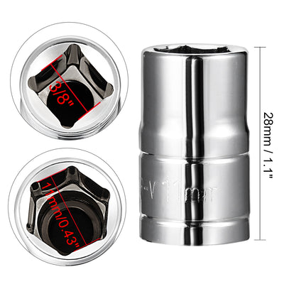 Harfington Drive 6-Point Shallow Socket, Metric, Cr-V