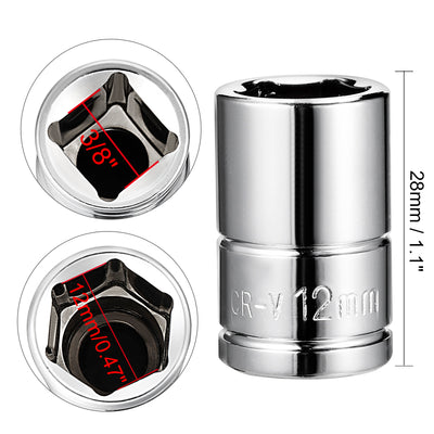 Harfington Drive 6-Point Shallow Socket, Metric, Cr-V