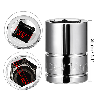 Harfington Drive 6-Point Shallow Socket, Metric, Cr-V