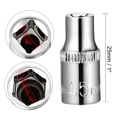 Harfington Drive 6-Point Shallow Socket, Metric, Cr-V Steel