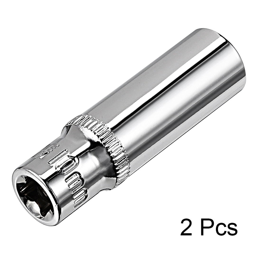 Harfington 4Pcs 1/4-inch Drive 10mm Cr-V 6-Point Deep Socket