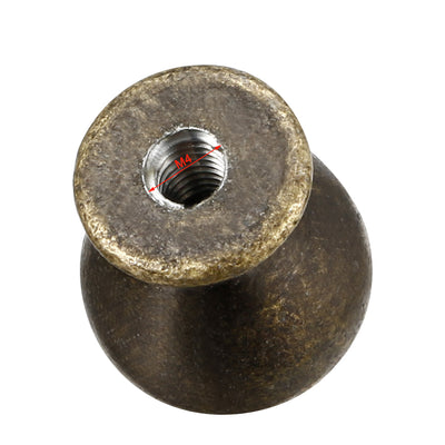 Harfington 14mmx17mm Door Vintage Style Single Hole Zinc Alloy Round Knob Pull Handle 5pcs