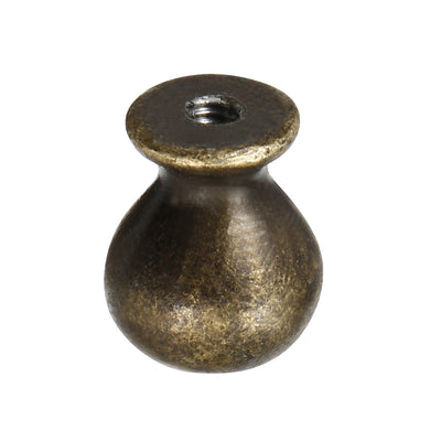 Harfington 14mmx17mm Door Vintage Style Single Hole Zinc Alloy Round Knob Pull Handle 5pcs