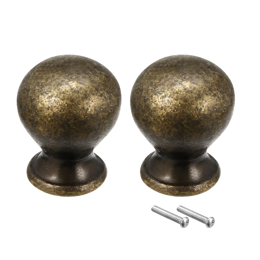 Harfington 14mmx17mm Door Vintage Style Single Hole Zinc Alloy Round Knob Pull Handle 2pcs