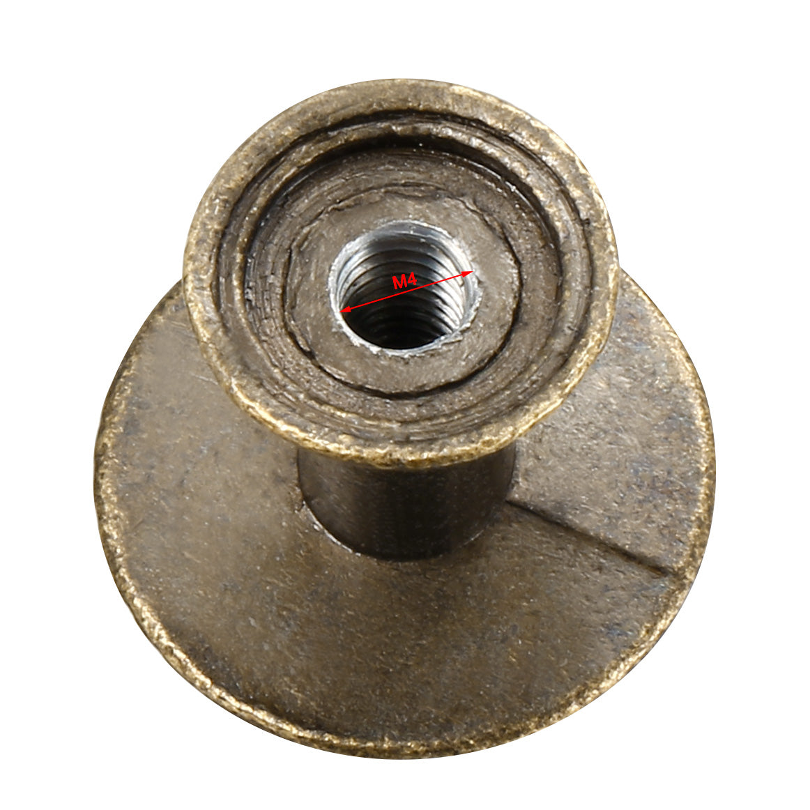 Harfington 17mmx16mm Door Vintage Style Single Hole Zinc Alloy Round Knob Pull Handle 10pcs