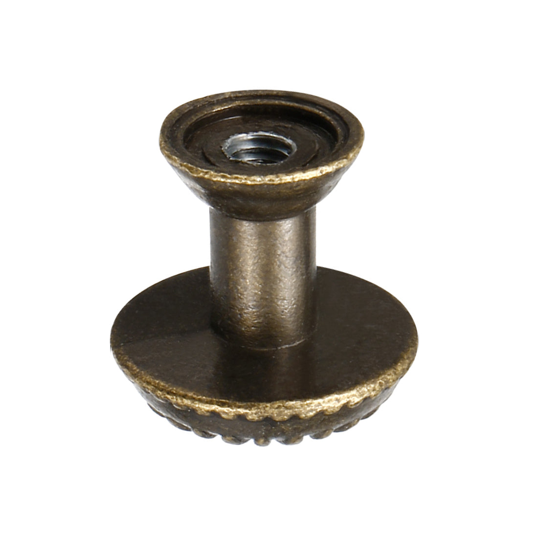 Harfington 17mmx16mm Door Vintage Style Single Hole Zinc Alloy Round Knob Pull Handle 10pcs