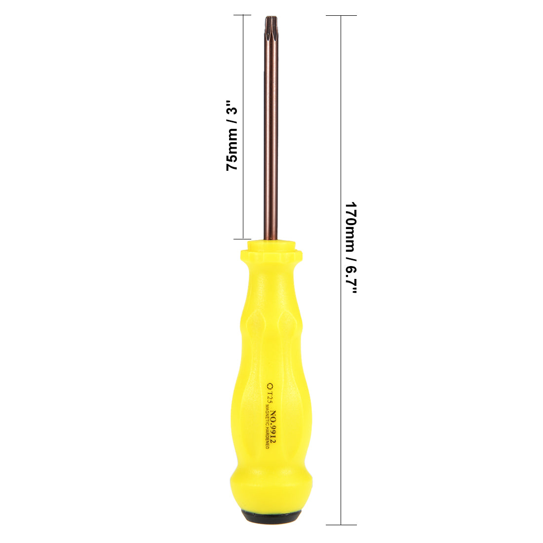 Harfington Magnetic T25 Torx Screwdriver with 3 Inch S2 Steel Shaft