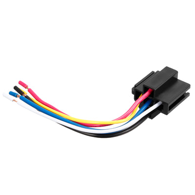 Harfington 12V DC 5-Pin 30/40Amp SPDT Relay Socket Harness Base for Interlocking 5pcs