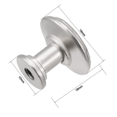 Harfington 18mmx16mm Drawer Dresser Single Hole Zinc Alloy Round Knob Pull Handle 2pcs