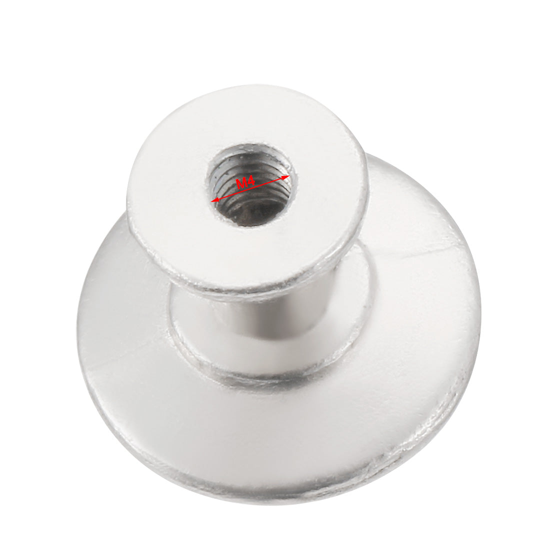 Harfington 18mmx16mm Drawer Dresser Single Hole Zinc Alloy Round Knob Pull Handle 2pcs