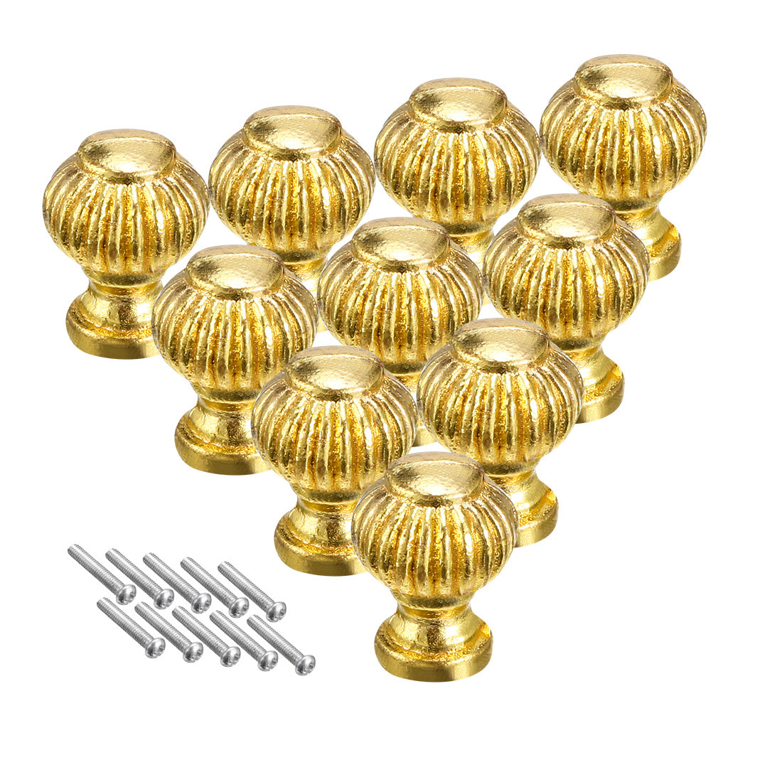 Harfington 14mmx19mm Gift Jewelry Box Single Hole Round Knobs Pull Handles Gold Tone 10pcs