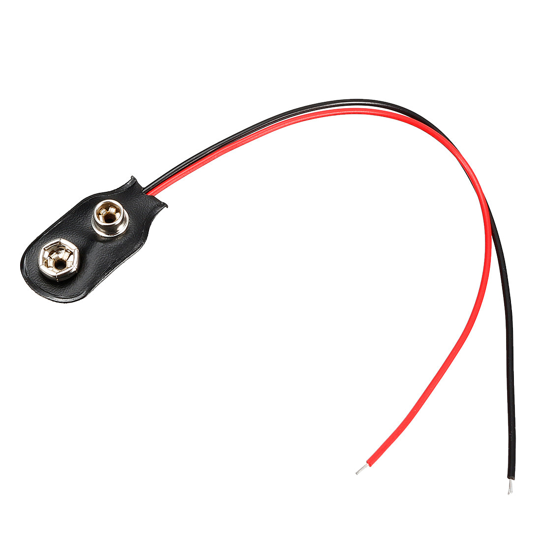 Harfington 14pcs DC 9V Battery Clip I-Type Buckle Connector Faux Leather Housing Lead Wire 14.5cm Length