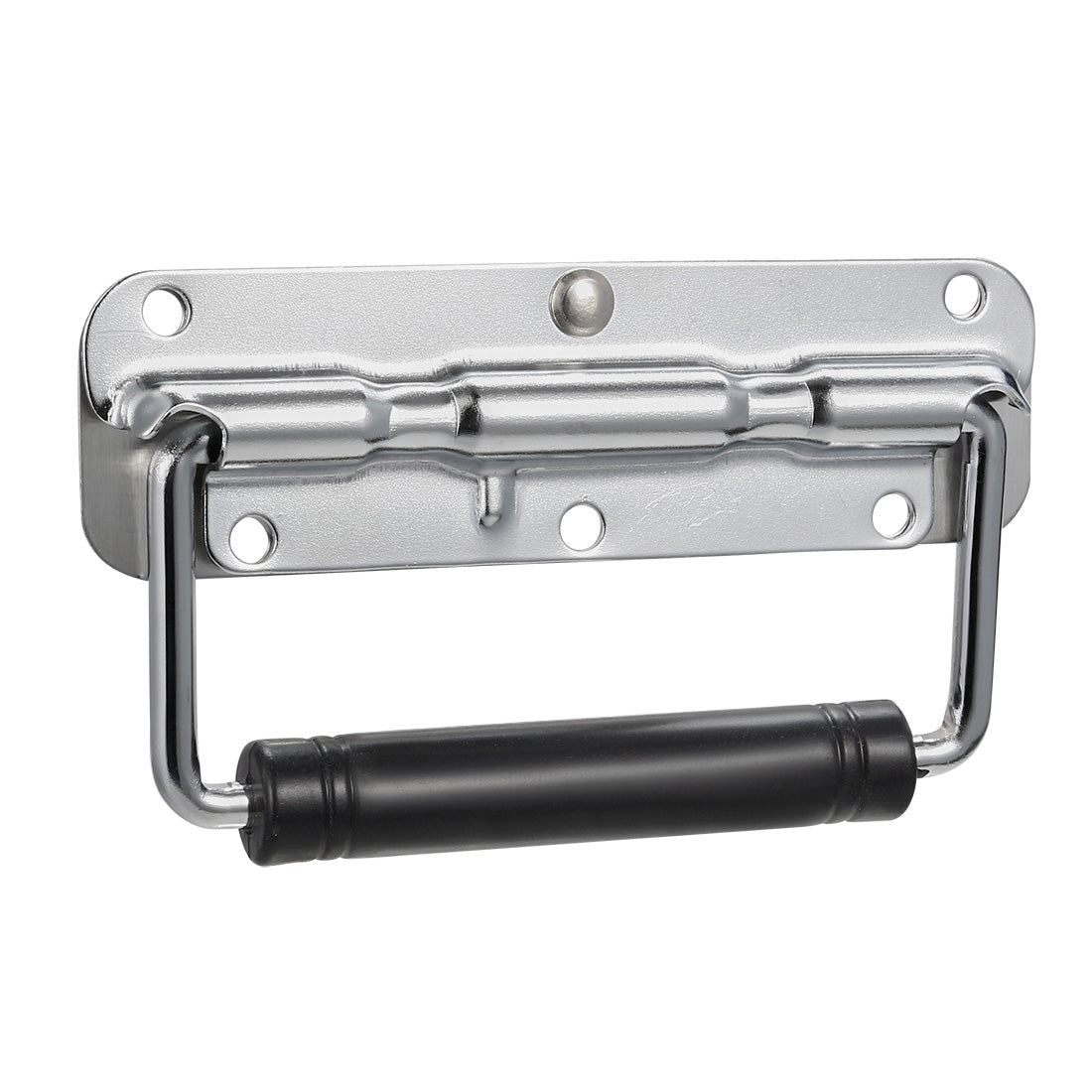 Harfington 136mmx40mm Iron Spray-Paint Toolbox Case Chest Ring Pull Handle Silver Tone