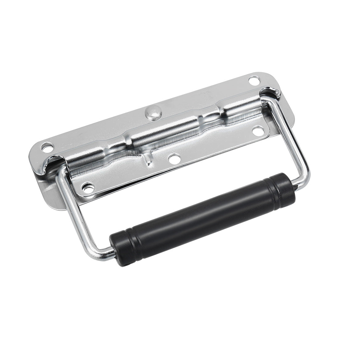 Harfington 136mmx40mm Iron Spray-Paint Toolbox Case Chest Ring Pull Handle Silver Tone