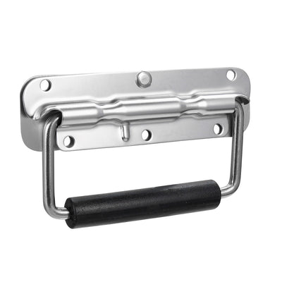 Harfington 140mmx40mm Stainless Steel Toolbox Case Chest Ring Pull Handle Silver Tone