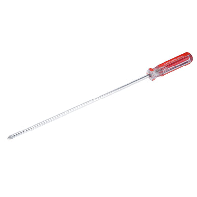 Harfington Magnetic  Phillips Screwdriver with Round Shaft Clear Red Handle