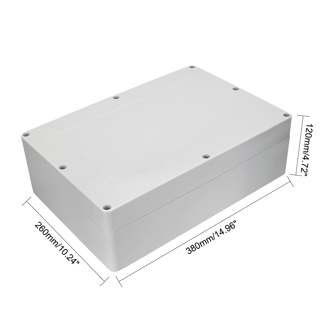 Harfington 14.96"x10.24"x4.72"(380mmx260mmx120mm) ABS Junction Box Universal Project Enclosure