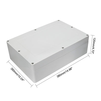 Harfington 14.96"x10.24"x4.72"(380mmx260mmx120mm) ABS Junction Box Universal Project Enclosure