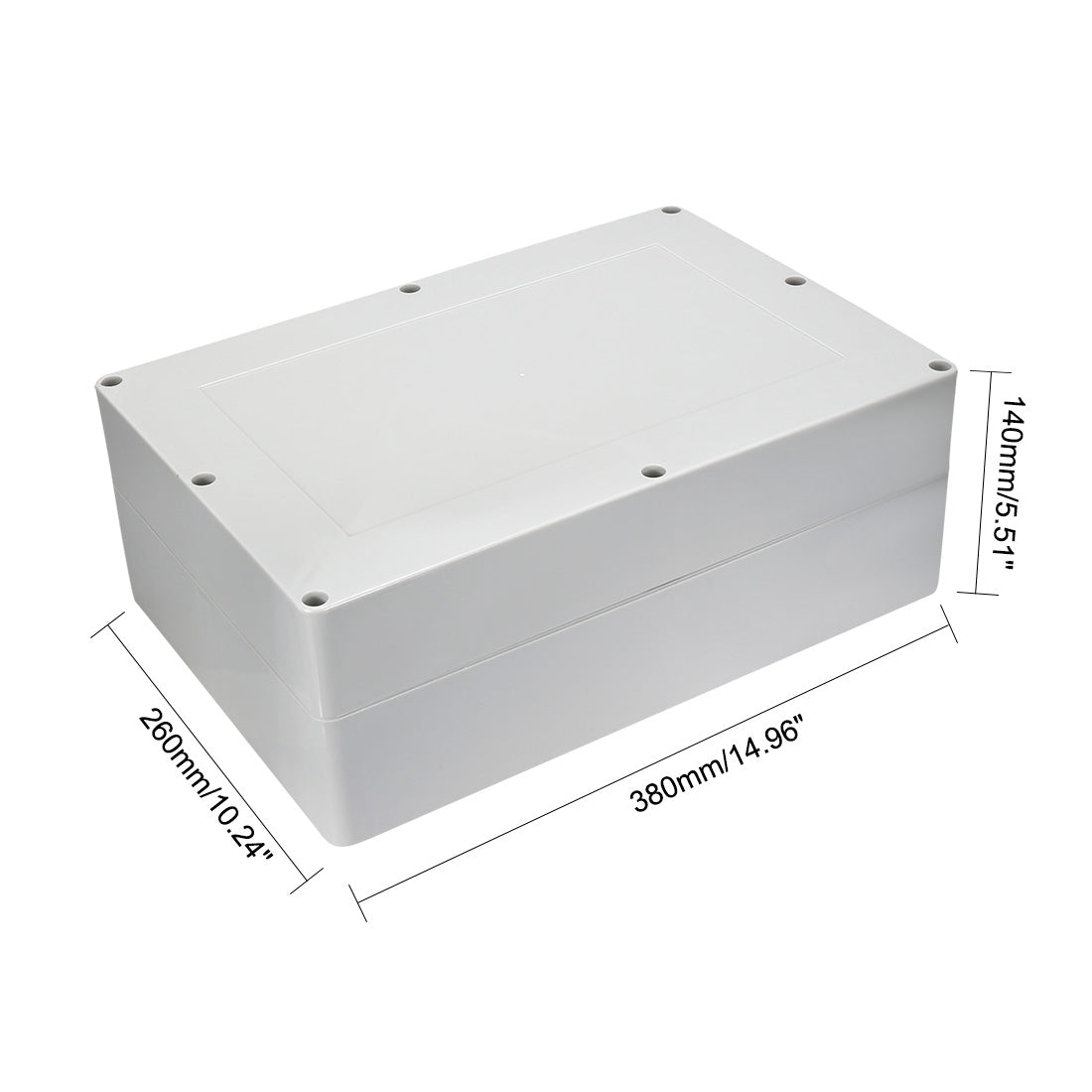 Harfington 14.96"x10.24"x5.51"(380mmx260mmx140mm) ABS Junction Box Universal Project Enclosure