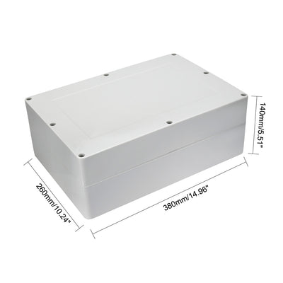 Harfington 14.96"x10.24"x5.51"(380mmx260mmx140mm) ABS Junction Box Universal Project Enclosure