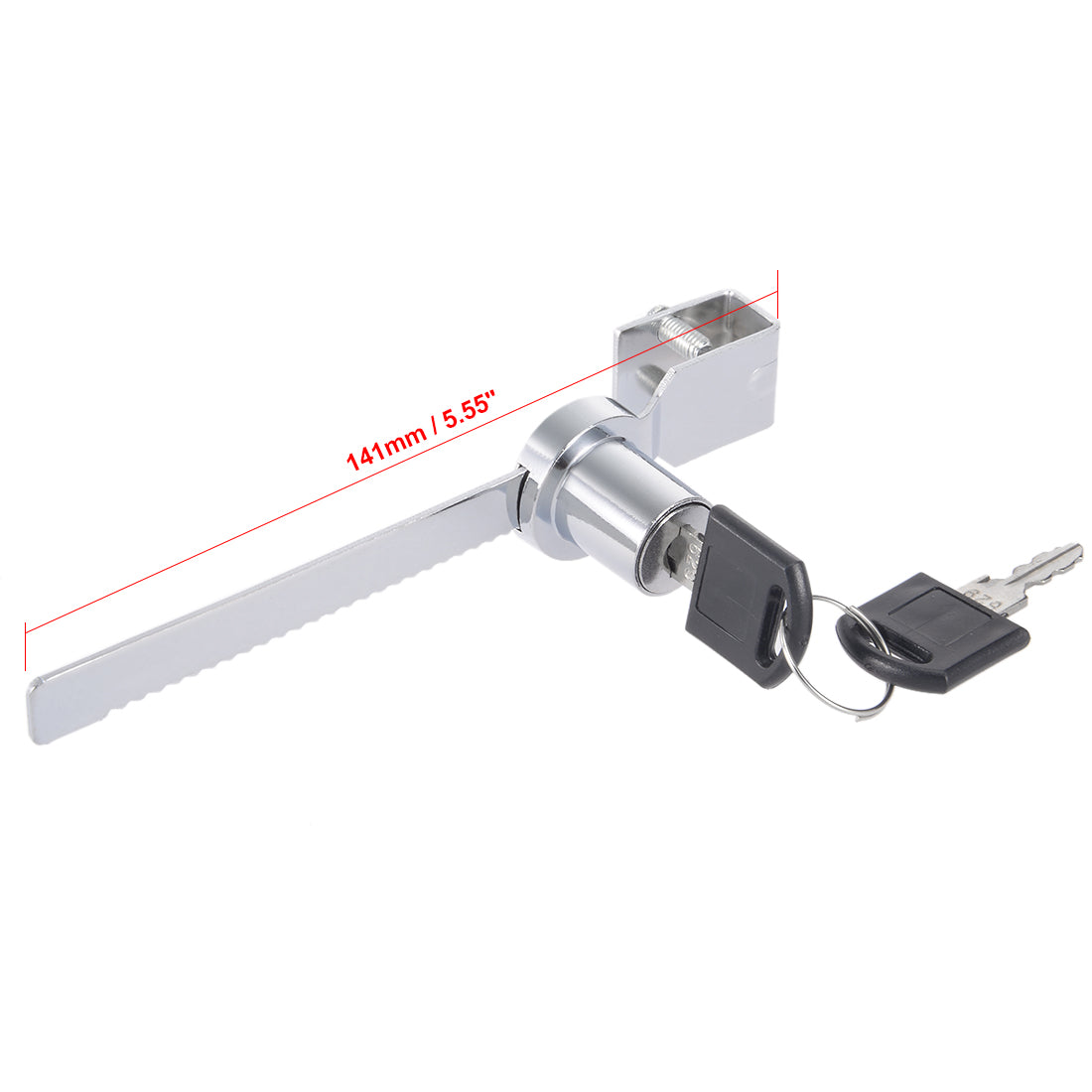 Harfington 141mm Zinc Alloy Chrome Plated Ratchet Showcase Cabinet Lock , Keyed Alike