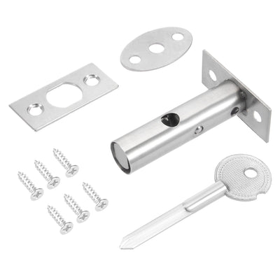 Harfington 13mm Dia Cylinder Core Stainless Steel Hidden Tubewell Key Mortise Lock