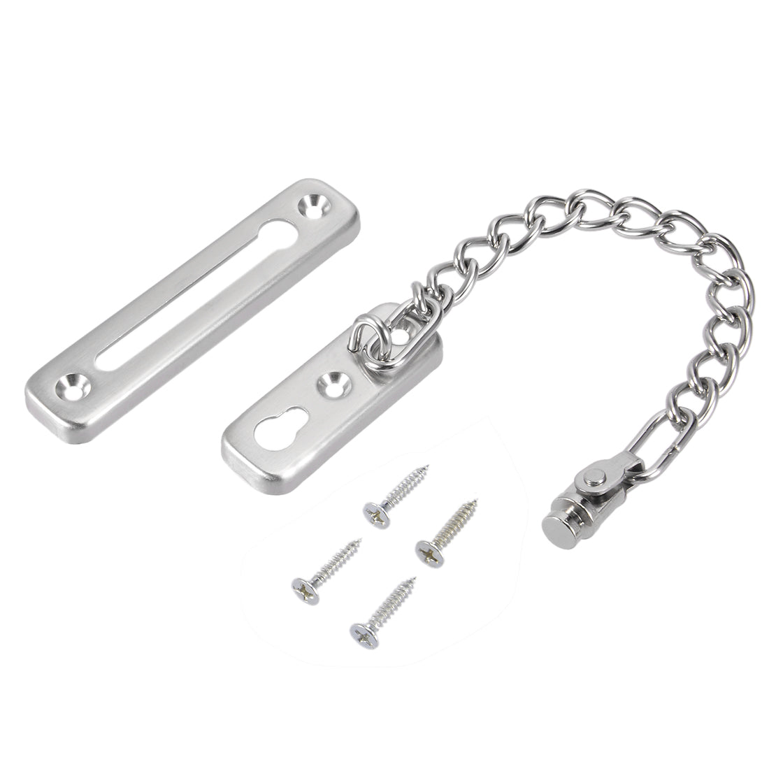 Harfington 185mm Stainless Steel Brushed Finish Chain Door Guard Household Accessory