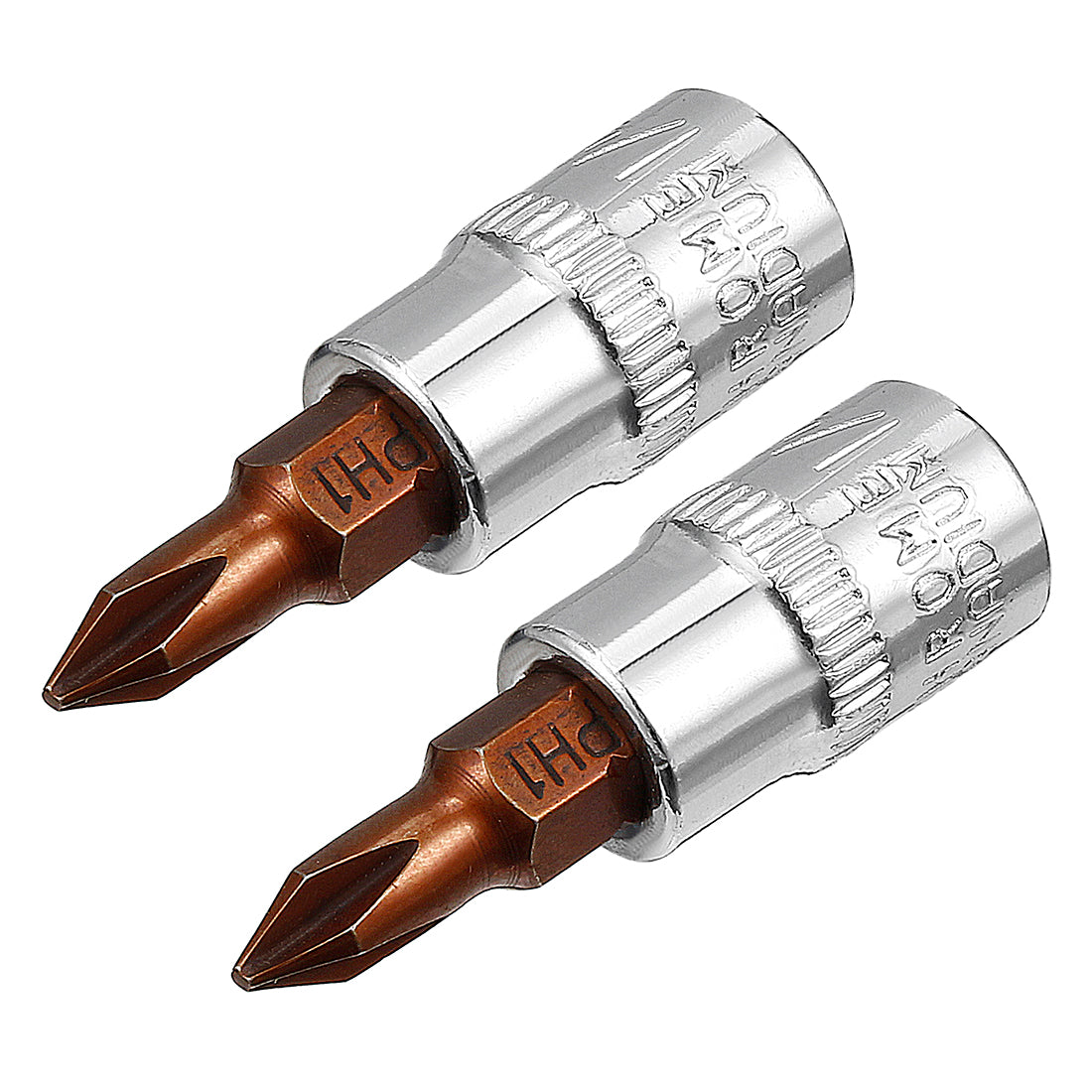 Harfington 2Pcs 1/4-Inch Drive PH1 phillips Bit Socket, S2 Steel