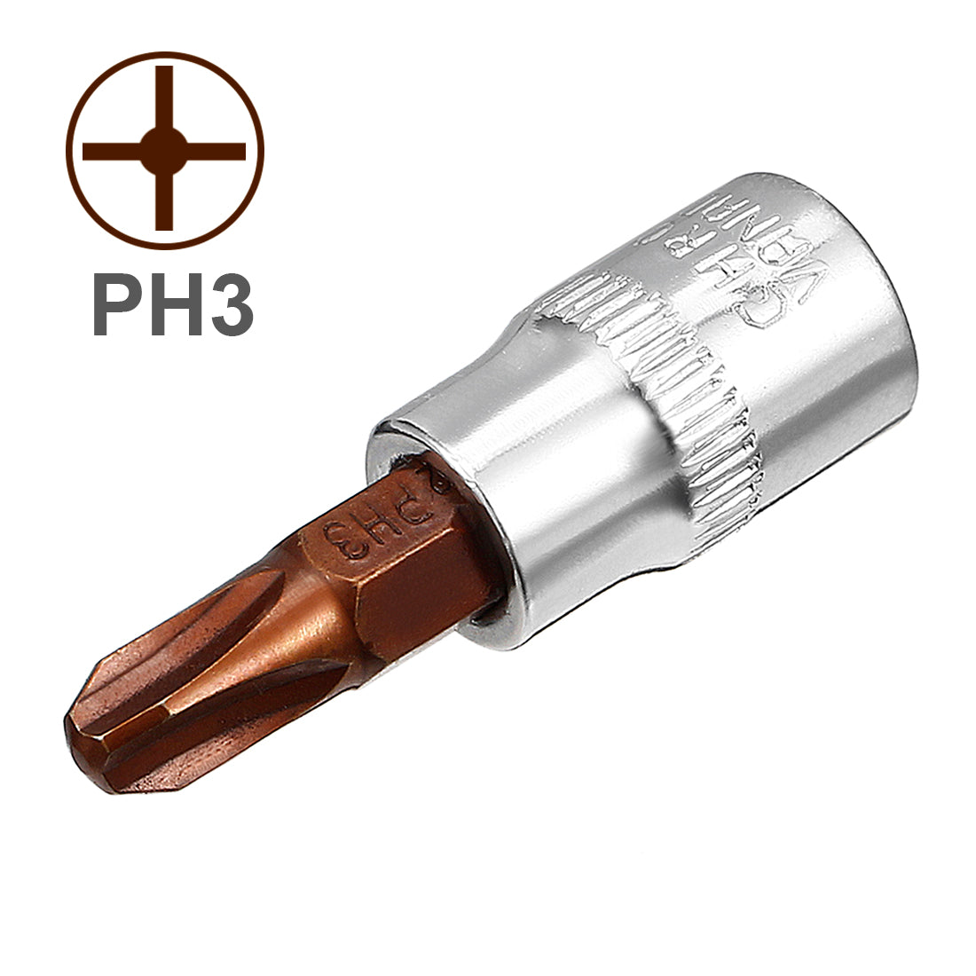 Harfington 2Pcs 1/4-Inch Drive PH3 phillips Bit Socket, S2 Steel