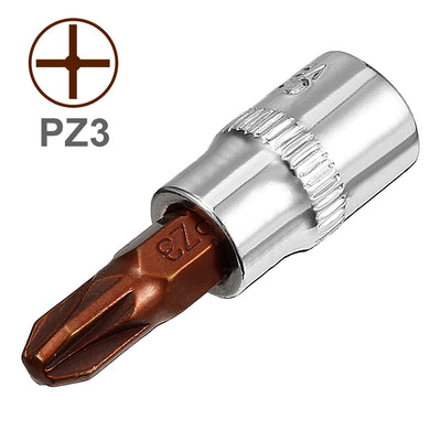 Harfington 2Pcs 1/4-Inch Drive PZ3 Screwdriver Bit Socket, S2 Steel