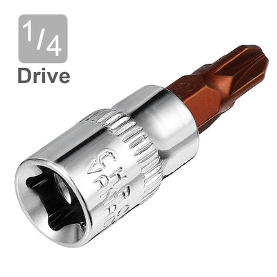 Harfington 2Pcs 1/4-Inch Drive PZ3 Screwdriver Bit Socket, S2 Steel