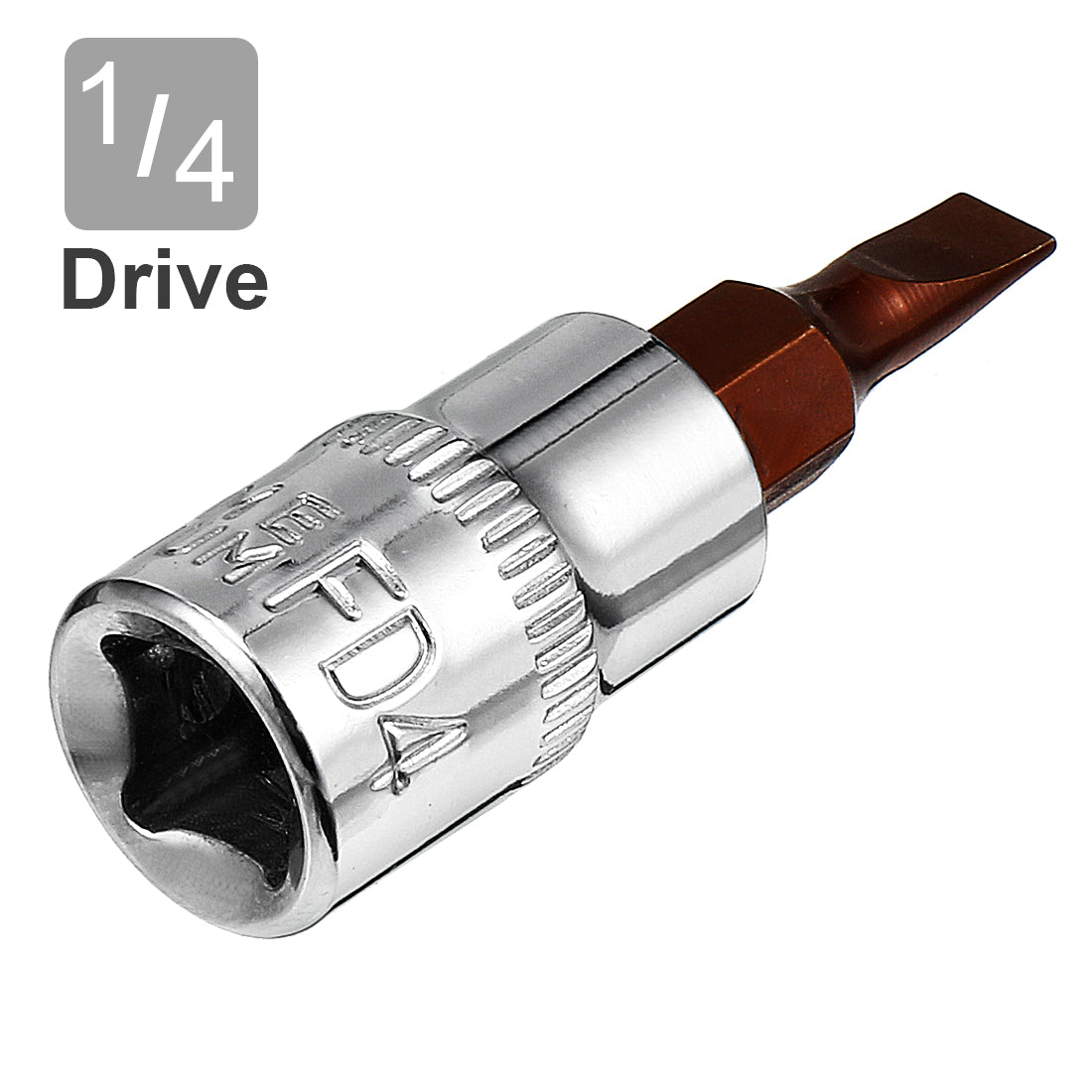 Harfington 2Pcs 1/4-Inch Drive FD4 Flat Bit Socket, S2 Steel