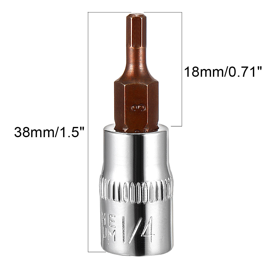Harfington Hex Bit Socket, S2 Steel Bits, CR-V Sockets For Hand Use Only