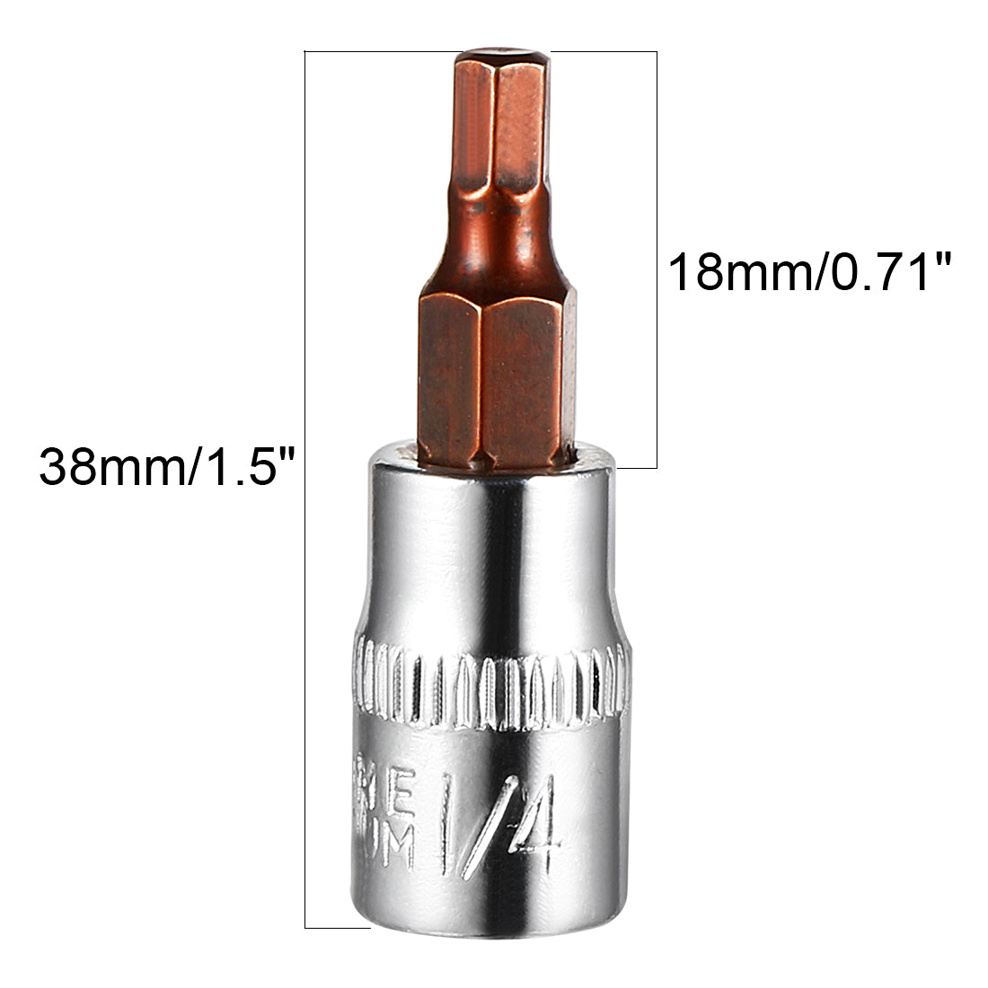 Harfington Hex Bit Socket, S2 Steel Bits, CR-V Sockets For Hand Use Only