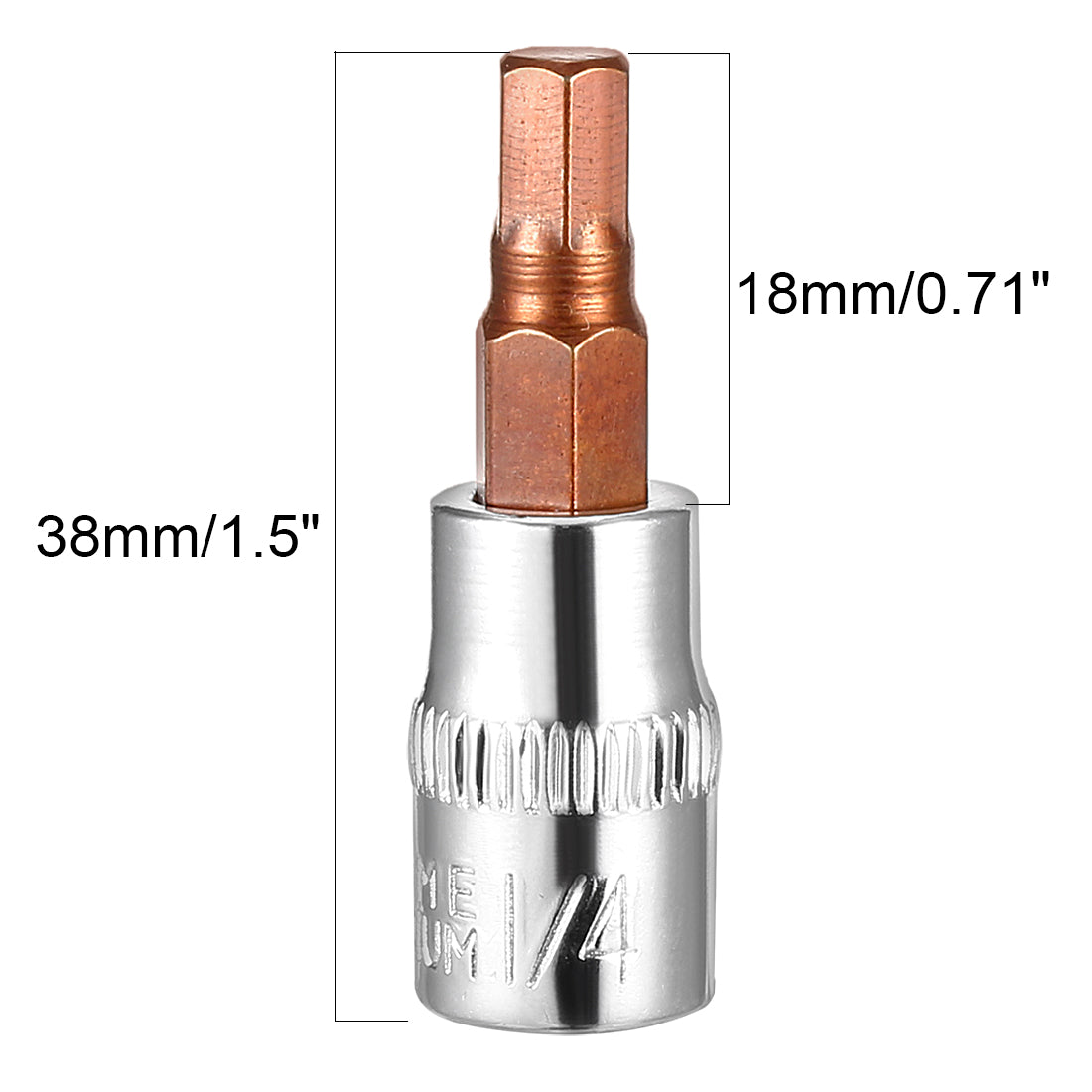 Harfington Hex Bit Socket, S2 Steel Bits, CR-V Sockets For Hand Use Only
