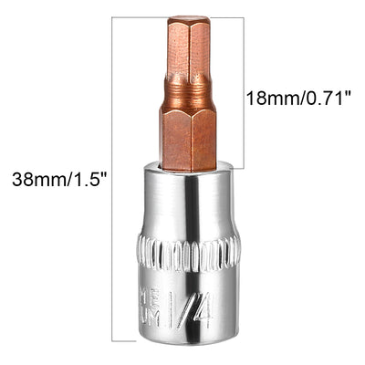 Harfington Hex Bit Socket, S2 Steel Bits, CR-V Sockets For Hand Use Only