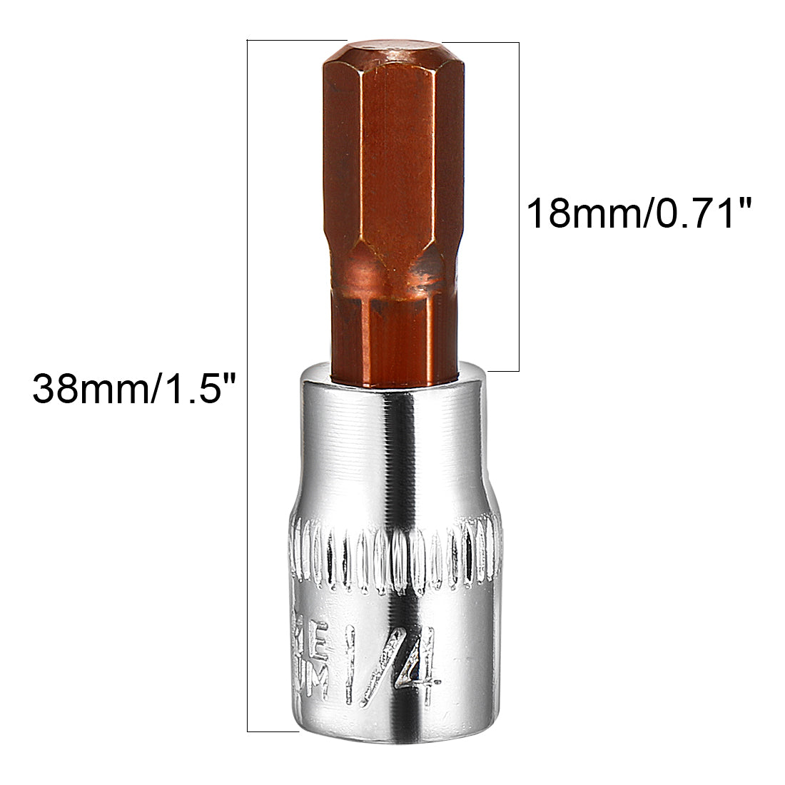 Harfington Hex Bit Socket, S2 Steel Bits, CR-V Sockets For Hand Use Only