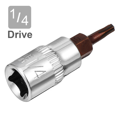 Harfington 2Pcs 1/4-Inch Drive T10 Torx Bit Socket, S2 Steel