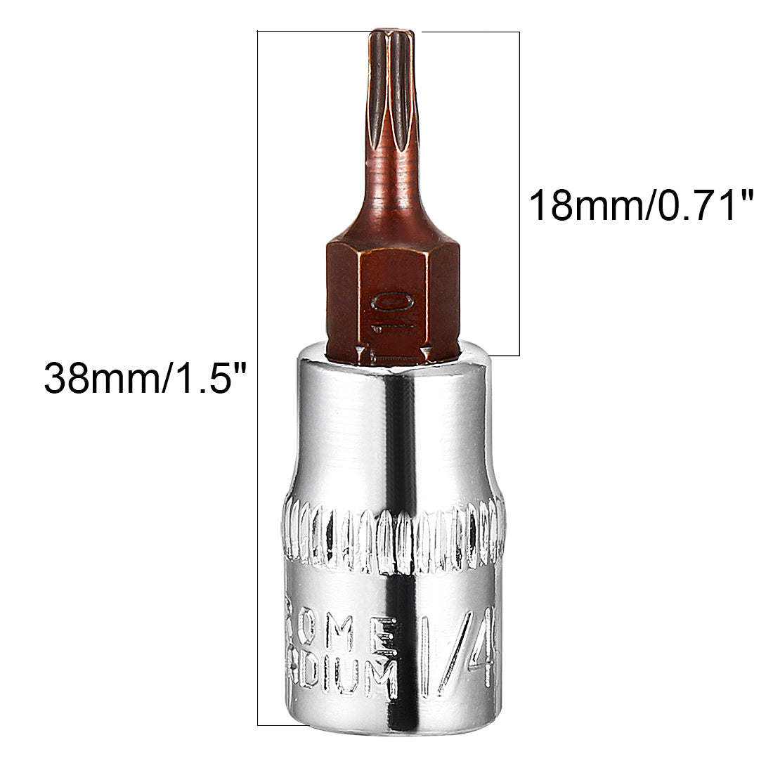 Harfington 2Pcs 1/4-Inch Drive T10 Torx Bit Socket, S2 Steel