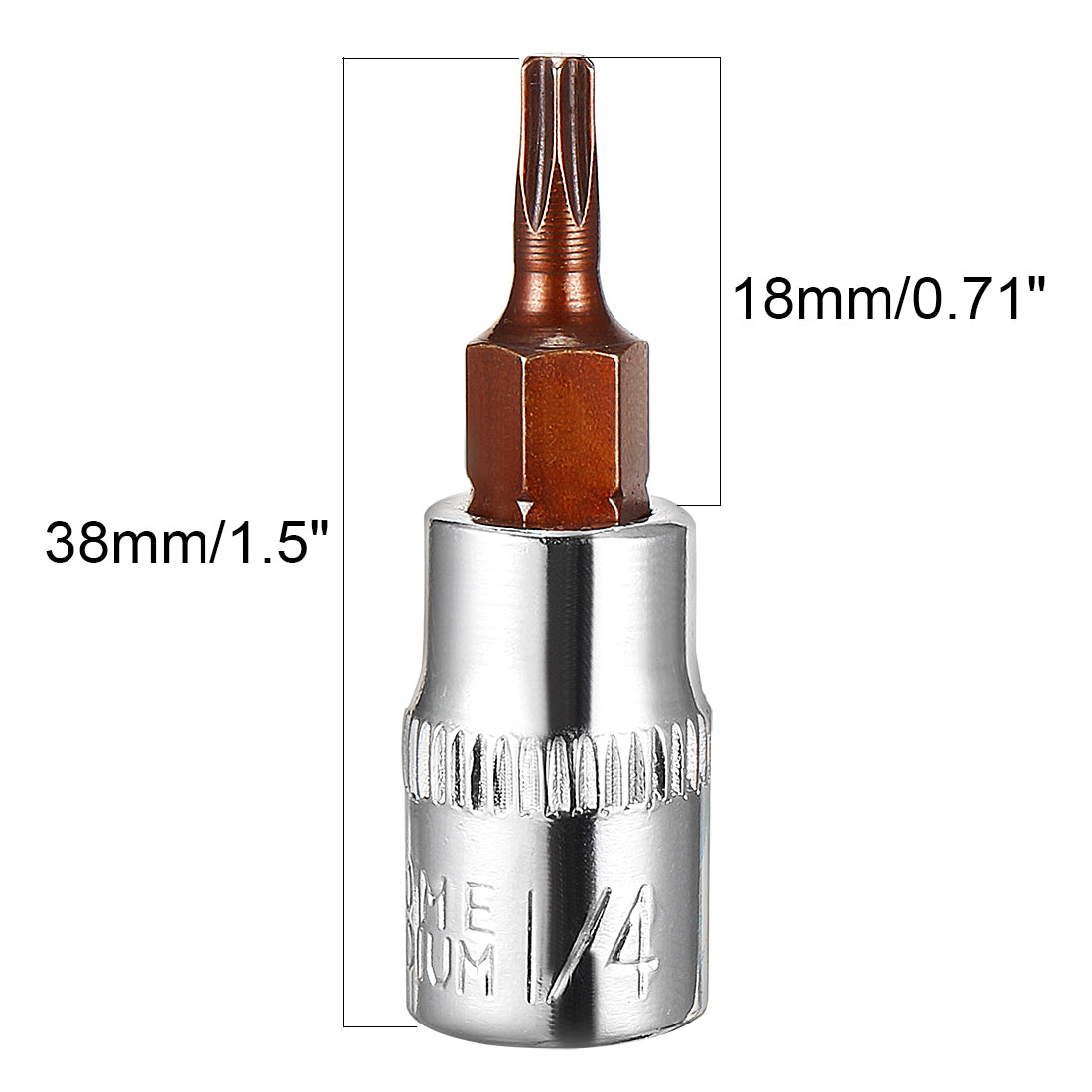 Harfington 2Pcs 1/4-Inch Drive T15 Torx Bit Socket, S2 Steel