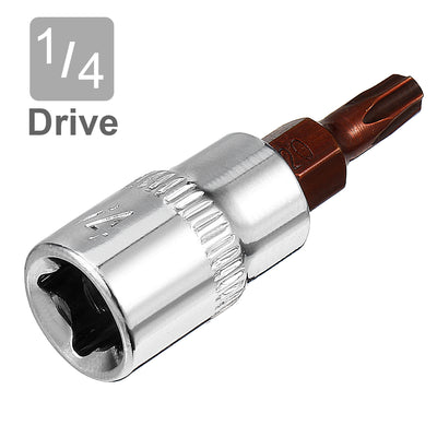 Harfington 2Pcs 1/4-Inch Drive T20 Torx Bit Socket, S2 Steel