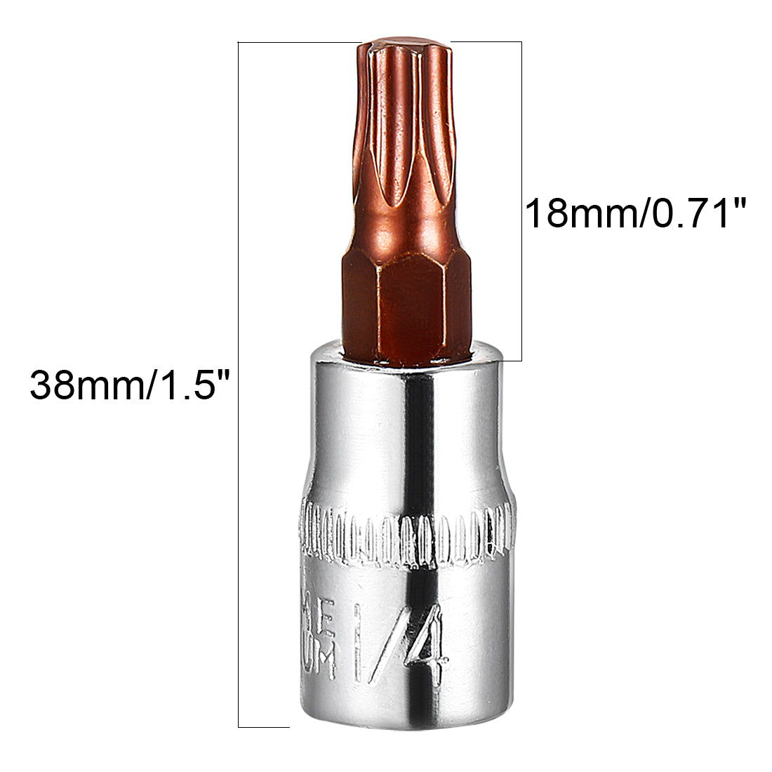 Harfington 2Pcs 1/4-Inch Drive T30 Torx Bit Socket, S2 Steel